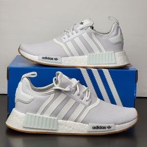 Adidas Originals NMD_R1 Sneakers Boost White Gum Men's Running Shoes